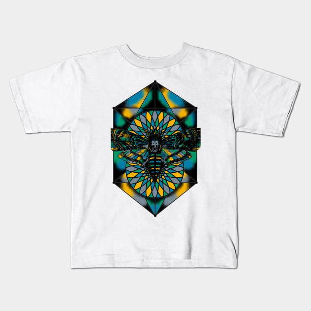 Awesome Trippy Psychedelic Moth Kids T-Shirt by theperfectpresents